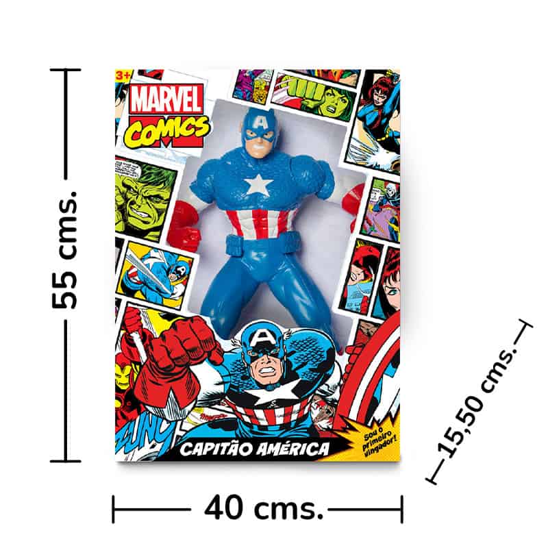 Smart Megajuguetería. Muñeco Capitan America Avengers Marvel 55cm
