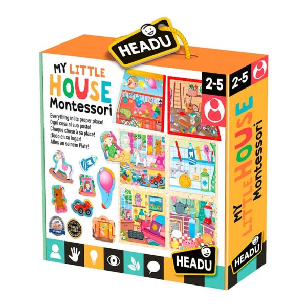 JUEGO DE LOGICA MONTESSORI MY LITTLE HOUSE MONTESSORI MI CASITA Headu IT20836