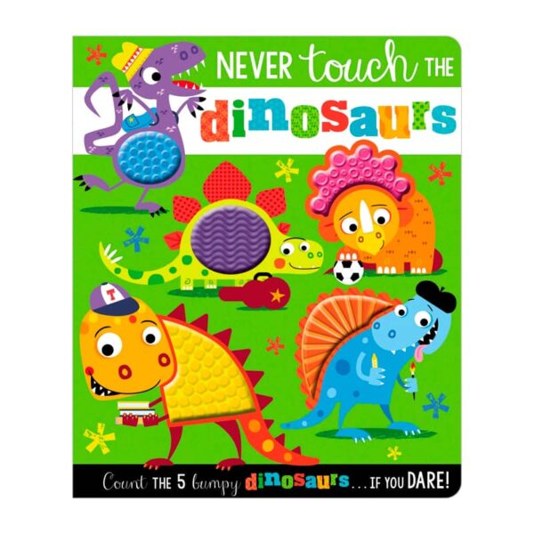 JUGUETE MULTISENSORIAL BOARD BOOK NEVER TOUCH THE DINOSAURS LIBRO DE PIZARRA NUNCA TOCA A LOS DINOSAURIOS Make Believe Ideas