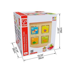 JUGUETE MULTISENSORIAL FRIENDSHIP ACTIVITY CUBE CUBO DE ACTIVIDAD DE AMISTAD Hape E1812