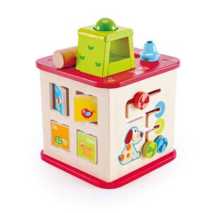 JUGUETE MULTISENSORIAL FRIENDSHIP ACTIVITY CUBE CUBO DE ACTIVIDAD DE AMISTAD Hape E1812