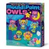 MOULD AND PAINT GLOW OWLS MOLDEAR Y PINTAR BÚHOS BRILLANTES 4M ARTE Y MANUALIDADES