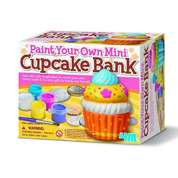 PAINT YOUR OWN MINI CUP CAKE BANK PINTA TU PROPIO MINI ALCANCIA DE CUP CAKE 4M ARTE Y MANUALIDADES