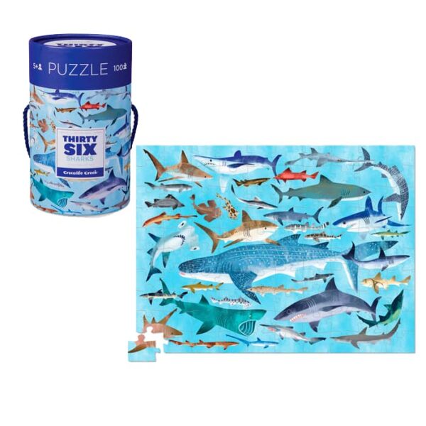 ROMPECABEZAS 100 PC PUZZLE SHARKS 100 PIEZAS TIBURONES Crocodile Creek 4054-8