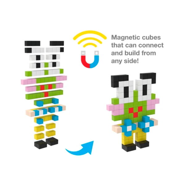 JUEGO DESAFIO MENTAL MAGNETICO 200 PIECE Pixel Mini Magnetic Cube Puzzle 1.3cm x 1.3cm x1.3cm Rompecabezas de cubo magnético Pixel Mini de 200 PIEZAS Picasso Tiles PMC200