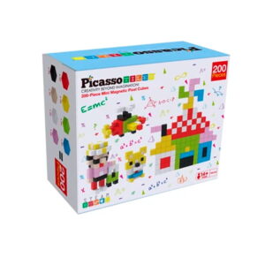 JUEGO DESAFIO MENTAL MAGNETICO 200 PIECE Pixel Mini Magnetic Cube Puzzle 1.3cm x 1.3cm x1.3cm Rompecabezas de cubo magnético Pixel Mini de 200 PIEZAS Picasso Tiles PMC200