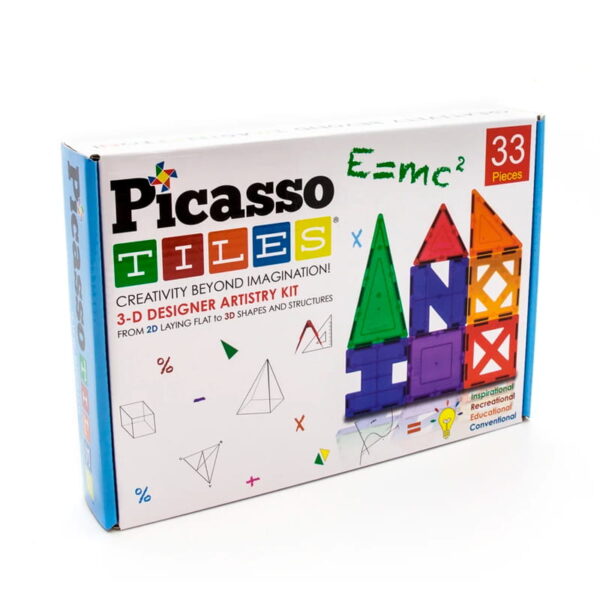 SET MAGNETICO STEAM 33 PIECE Educational Set Set Educativo de 33 PIEZAS Picasso Tiles PT33